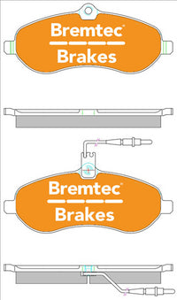 BREMTEC PRO-LINE BRAKE PADS SET CITROEN DISPATCH 2.0 i 120 BT2011PRO
