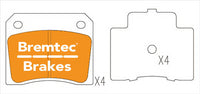 BREMTEC EURO-LINE BRAKE PADS SET ASTON MARTIN VIRAGE 5.3 BT2021ELC