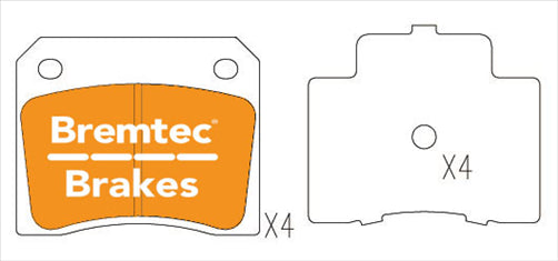 BREMTEC EURO-LINE BRAKE PADS SET ASTON MARTIN VIRAGE 5.3 BT2021ELC