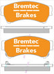 BREMTEC TRADELINE BRAKE PAD SET FRONT MAZDA 6 GH 2007- BT2025TS