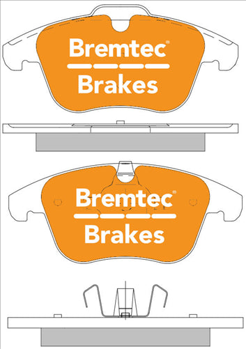 BREMTEC TRADE-LINE BRAKE PAD FRONT SET MONDEO FREELANDER RR EVOQUE BT2028TS