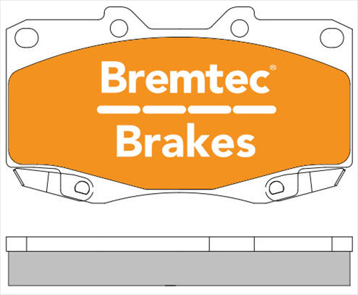 BREMTEC PRO LINE HD CERAMIC+ LOW DUST TOYOTA HILUX GGN25, KUN26 4X4 BT2031PRO