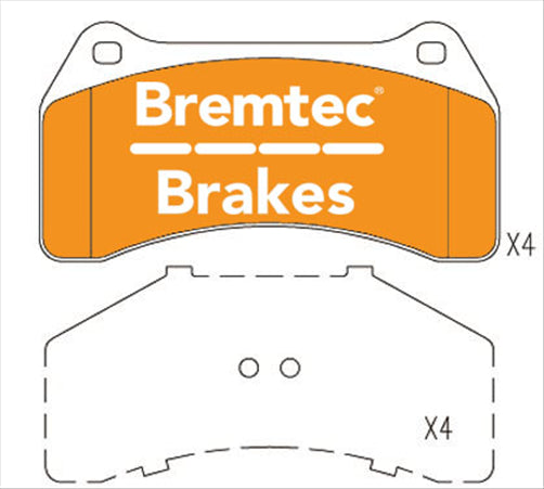 BREMTEC EURO-LINE BRAKE PADS SET JAGUAR S-TYPE (CCX) BREMBO BT2036ELC