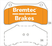 BREMTEC EURO-LINE BRAKE PADS SET JAGUAR S-TYPE (CCX) BREMBO BT2036ELC