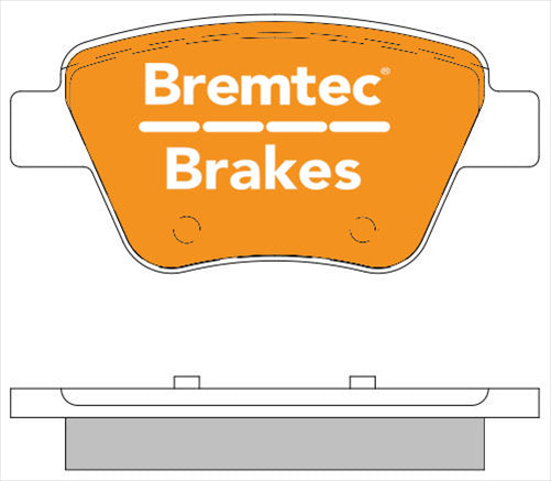 BREMTEC EURO-LINE BRAKE PAD REAR SET VW CADDY EOS GOLF JETTA AUDI BT2040ELC