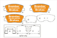 BREMTEC PRO-LINE BRAKE PADS SET HYUNDAI VELOSTER (FS)1.6 T-Gdi BT20430PRO