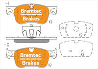 BREMTEC EURO-LINE BRAKE PADS SET CITROEN C4 II 1.6 THP165 2014- BT20460ELC
