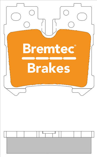 BREMTEC PRO-LINE REAR BRAKE PADS SET LEXUS LS460 USF40 4.6L 2007- BT2049PRO