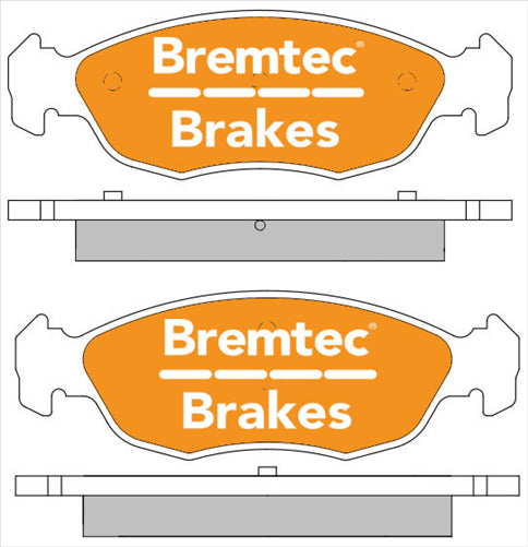 BREMTEC EURO-LINE BRAKE PADS SET PEUGEOT 306 (7B, N3, N5) 1.4 BT2055ELC