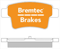 BREMTEC EURO-LINE BRAKE PADS SET CITROEN C4 PIASSO 1.6, 2.0 BT2065ELC