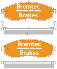 BREMTEC 4WD BRAKE PADS SET MITS TRITON MK GLX (4X4, 4X2) BT2076E