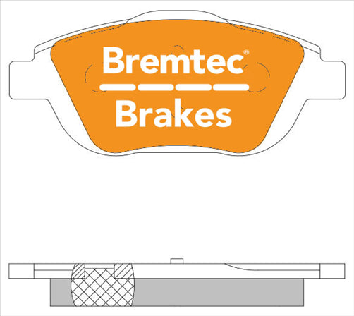 BREMTEC EURO-LINE BRAKE PADS SET CITROEN DS3 1.6 Vti 2010- BT2079ELC