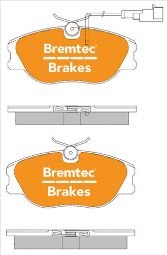 BREMTEC EURO-LINE BRAKE PADS SET BT2080ELC