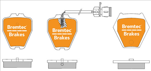 BREMTEC EURO-LINE BRAKE PADS SET AUDI A8 (4D2, 4D8) 3.7, 4.2 BT2086ELC