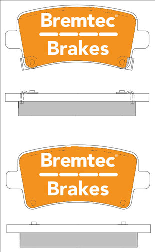 BREMTEC EURO-LINE BRAKE PADS SET SAAB 9-5 (YS3G) 2.3T 05/2010- BT2092ELC
