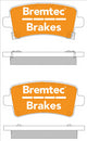 BREMTEC EURO-LINE BRAKE PADS SET SAAB 9-5 (YS3G) 2.3T 05/2010- BT2092ELC