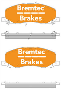 BREMTEC EURO-LINE BRAKE PADS SET SAAB 9-5 (YS3G) 2.3T 337mm DIA BT2093ELC