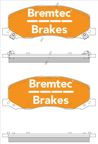 BREMTEC EURO-LINE BRAKE PADS SET SAAB 9-5 (YS3G) 2.3T 337mm DIA BT2093ELC