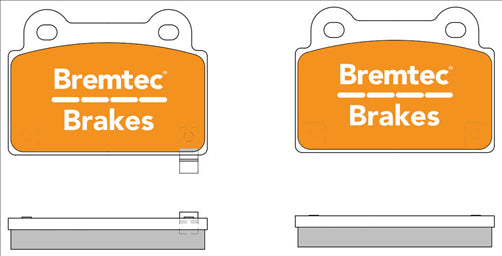 BREMTEC REAR BRAKE PADS SET MITSUBISHI LANCER EVO X 2.0T BT2099E