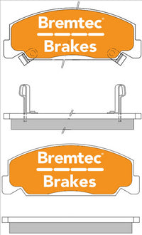 BREMTEC TRADELINE BRAKE PAD SET FRONT HONDA CIVIC EG 1988- BT209TS