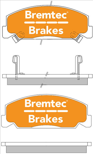 BREMTEC TRADELINE BRAKE PAD SET FRONT HONDA CIVIC EG 1988- BT209TS