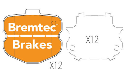 BREMTEC HYBRID-CARBON HIGH PERFORMANCE PBR PERFORMANCE 12 PISTON BT2102EV550