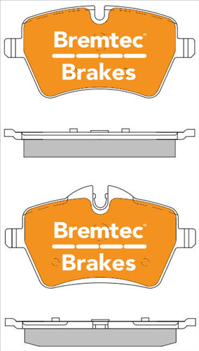 BREMTEC TRADELINE BRAKE PAD SET FRONT MINI COOPER S (R56) 2006- BT2106TS