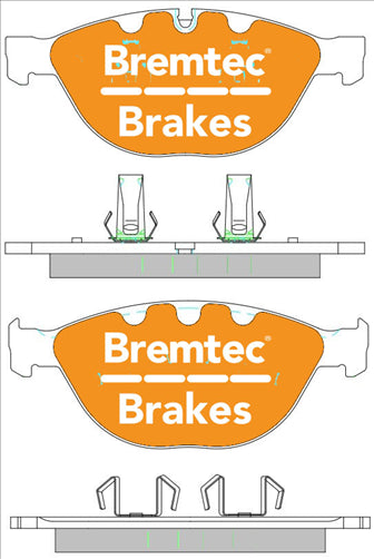 BREMTEC TRADELINE BRAKE PAD SET FRONT BMW 7 SERIES E65, E66 750Li BT2110TS