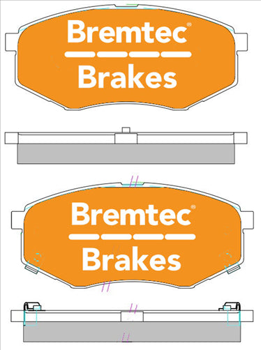 BREMTEC 4WD BRAKE PADS SET HYUNDAI IX35 2.0, 2.4 AWD BT2120E