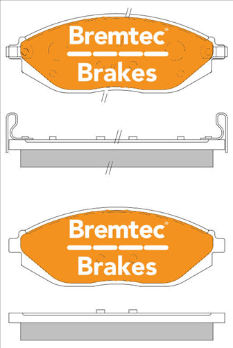 BREMTEC TRADE-LINE BRAKE PADS SET HOLDEN BARINA SPARK (MJ) 1.2i BT2123TS