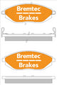 BREMTEC TRADE-LINE BRAKE PADS SET HOLDEN BARINA SPARK (MJ) 1.2i BT2123TS