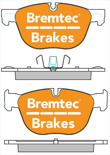 BREMTEC TRADELINE BRAKE PAD SET FRONT BMW X5 (E70) 3.0sd, 3.0si 4.8i BT2125TS