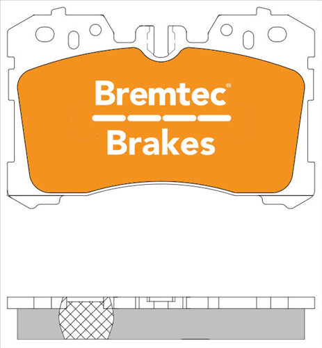 BREMTEC PRO-LINE FRONT BRAKE PADS SET LEXUS LS460 USF40 4.6L 2007- BT2127PRO