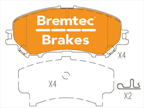 BREMTEC TRADELINE BRAKE PAD FRONT SET X-TRAIL QASHQAI RENAULT KOLEOS BT21280TS