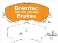 BREMTEC TRADELINE BRAKE PAD FRONT SET X-TRAIL QASHQAI RENAULT KOLEOS BT21280TS