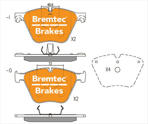BREMTEC EURO-LINE BRAKE PADS SET BT21310ELC