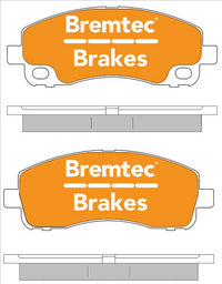 BREMTEC BRAKE PAD SET MITSUBISHI CANTER 2.0, 2.8, 3. BT2135E