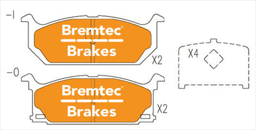 BREMTEC TRADE-LINE BRAKE PAD FRONT SET BARINA MB ML. SWIFT SA310SA413 BT213TS