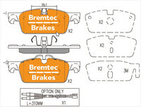 BREMTEC EURO-LINE BRAKE PADS SET PEUGEOT 508 1.6 Hdi 2010- BT21410ELC