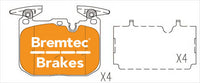 BREMTEC EURO-LINE BRAKE PADS SET BMW 1 2 3 4 SERIES. M3 M4 MINI BT21450ELC