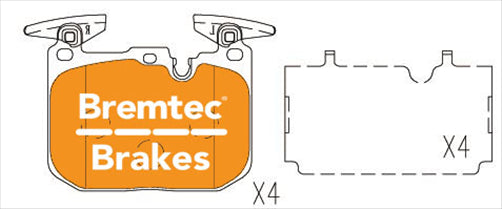 BREMTEC EURO-LINE HD BRAKE PADS SET BMW 1 (F20)125i SPORTS UPGRADE BT21450ELH