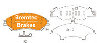 BREMTEC PRO-SERIES ECE R90 HD SUZUKI S-CROSS 1.6L 2015- BT21480PRO