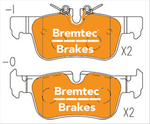 BREMTEC EURO-LINE BRAKE PADS SET BMW 2 (F45) 225 i xDrive 2014- BT21490ELC