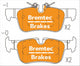 BREMTEC EURO-LINE BRAKE PADS SET BMW 2 (F45) 225 i xDrive 2014- BT21490ELC