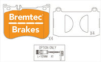 BREMTEC EURO-LINE HD BRAKE PADS SET MERCEDES (W222) S350 3.0CDI BT21640ELH
