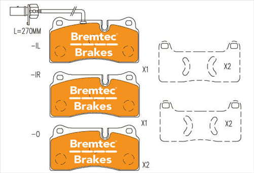 BREMTEC HYBRID-CARBON HIGH PERFORMANCE AUDI RS6 (C7) V8 4.0L QUATTRO BT21670EV