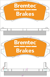 BREMTEC 4WD BRAKE PADS SET SUBARU IMPREZA GC 1993-97 BT216E
