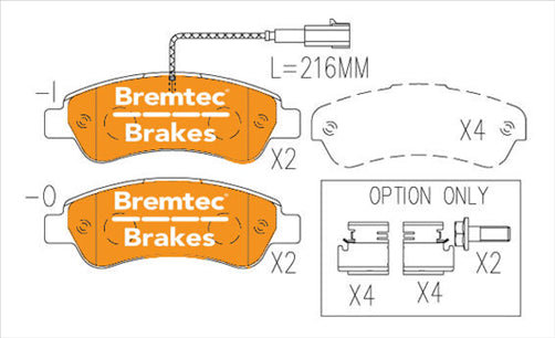 BREMTEC EUROLINE HIGH-GRADE FIAT DUCATO (250) 2.3 D 2015- BT21731ELH
