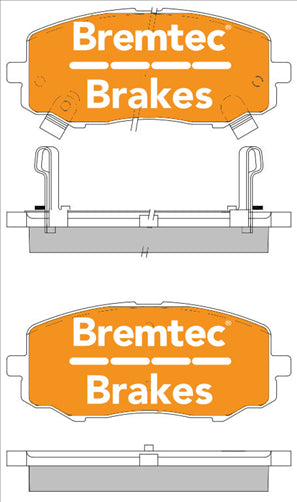 BREMTEC TRADELINE BRAKE PAD SET FRONT HYUNDAI i20 1.2 (WO/ESP) 2008- BT2174TS