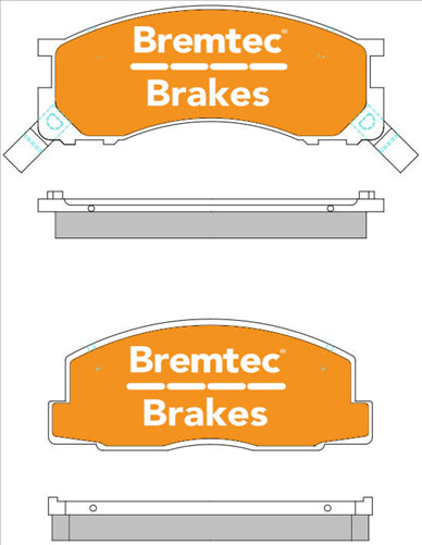 BREMTEC TRADELINE BRAKE PAD SET FRONT ESTIMA 90-99 PREVIA TARAGO BT217TS